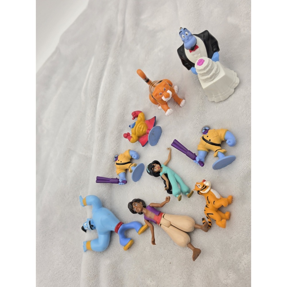 Assorted Disney Aladdin Character Figures - Jasmine, Genie, Aladdin, Raja